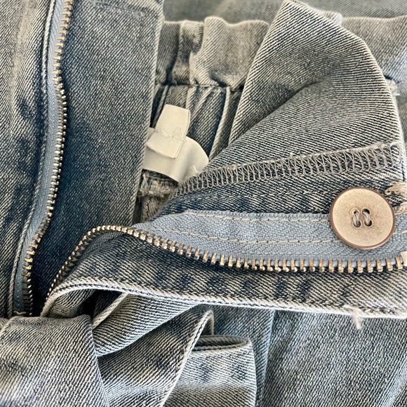 SWEET GENERIS Women’s PLUS Blue Cotton Denim Belted Jean‎ Shorts-Sizes 1X,2X,&3X - Picture 4 of 10